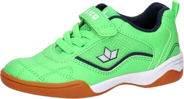 Дитячі спортивні зальні черевики Lico Sloan для занять спортом (28 EU, зелено-морські, білі)