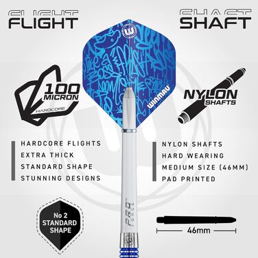 Дартси WINMAU Advance 500 Series з крилами та стрижнями для дартсу