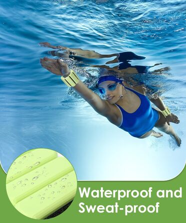 Регульовані вантажні манжети для зап'ястя (2 шт, по 0,45 кг), довговічні, портативні, для йоги, танців, пілатесу, кардіо, аеробіки, ходьби, зелені