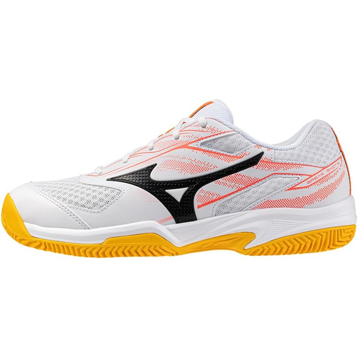 Тенісні кросівки Mizuno Break Shot 5 Junior CC для дітей та підлітків, білий, корал, цитрусовий
