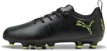 Дитячі футбольні бутси PUMA Future 8 Play FG/AG для дітей, біло-чорно-червоні (38.5 EU), Puma Black Fizzy Light Green Terrain