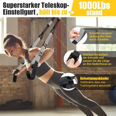 Шкіряний шлінг-тренер для комплексного тренування вдома, з великим ручним захватом та кріпленням для дверей, сумка для перенесення, інструкція.