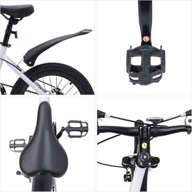 Дитячий велосипед BMX 18 дюймів, високоміцна сталь, регульована висота, для хлопчиків і дівчат від 5 років