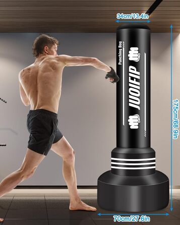 Boxsack YORWHIN 180см: Надувний боксерський мішок для тренувань MMA, Муай Тай, Фитнесу (з рукавичками)