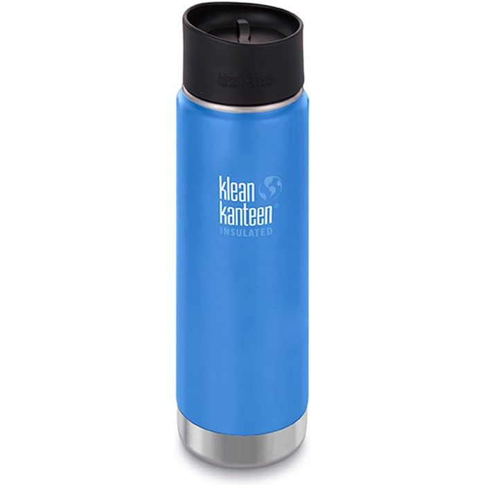 Термос-бутилка Klean Kanteen Wide 592 мл з кришкою Cafe Cap 2.0, вакуумна, Pacific Sky