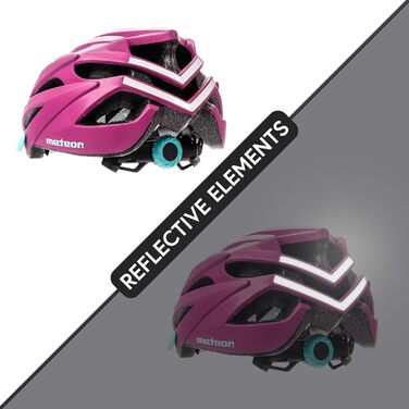 Велосипедний шолом meteor® Marven для чоловіків, жінок і дітей, MTB, BMX, скейтборд, ролики, самокат, розмір L (58-61 см), колір баклажан
