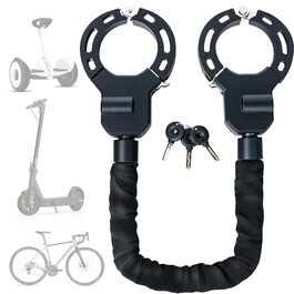 Замок для велосипеда, електросамоката та мотоцикла, складаний, 85 см, 3 ключі, чорний