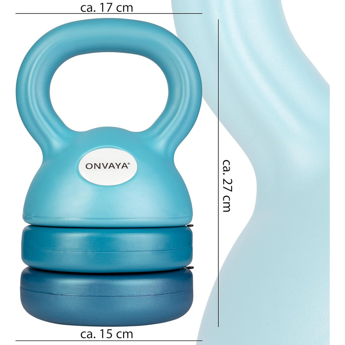 Регульована гиря ONVAYA, 2-5,5 кг, набір гир, синя, компактна