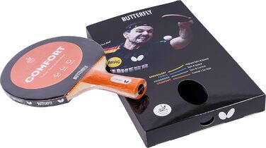 Настільний тенісний ракетка BUTTERFLY Comfort для початківців і профі, ITTF, чорний/червоний, зчеплення, для змагань