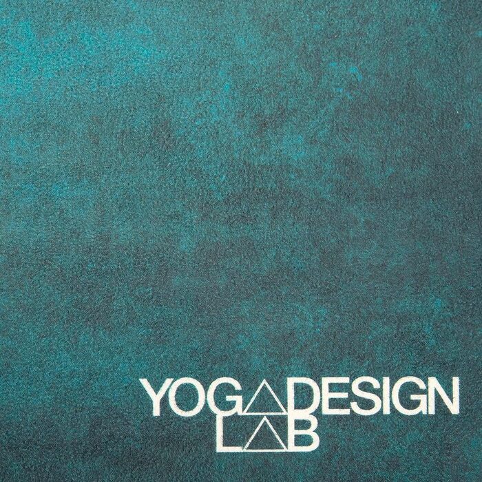 Йога-мат Yoga Design Lab Combo 3.5 мм, нековзкий, натуральний каучук, рушник, для інтенсивних тренувань, з ременем, зелений Aegean