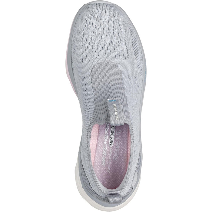 Жіночі кросівки Skechers D'lux Vapor Evening Glow, білі, багатокольорові (37 EU, сірий, рожевий)