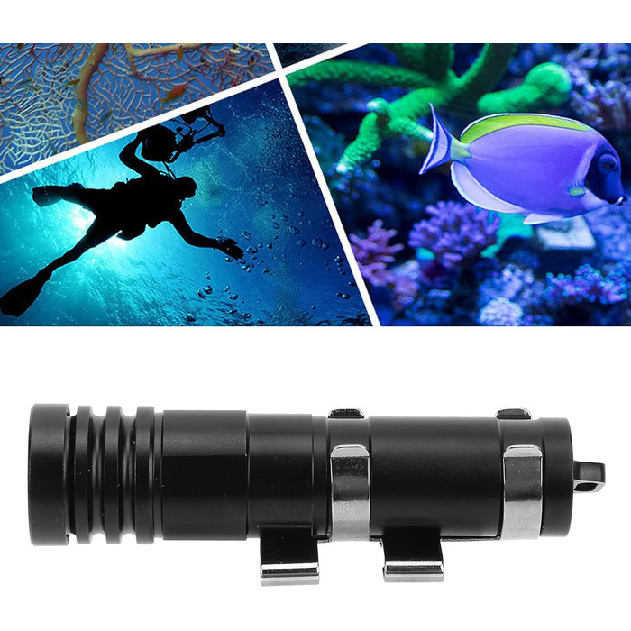 Ліхтар для дайвінгу Alomejor, водонепроникний LED ліхтар-лампа для підводного спорту, кемпінгу