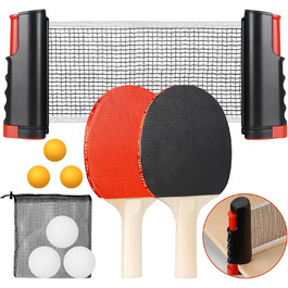 Набір для настільного тенісу: стіл, сітка, 2 ракетки, 3 м'ячі, сумка