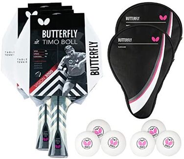 Ракета Butterfly Timo Boll Vision 3000 для настільного тенісу, професійна ракетка для просунутих гравців, ITTF сертифікований гумовий шар Wakaba, ручка конкавна