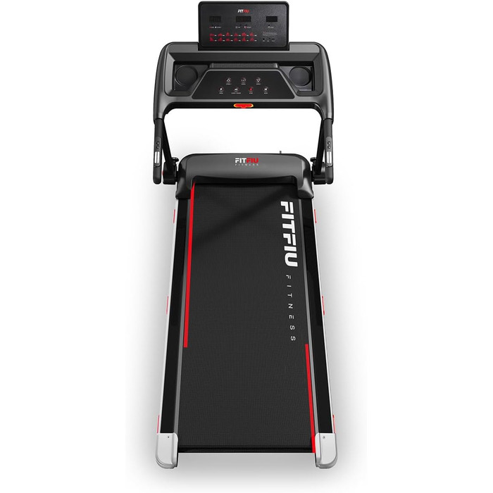 Складана бігова доріжка FITFIU Fitness 4 в 1 з нахилом 9%, швидкістю до 14 км/год, підтримкою APP, датчиком пульсу та тримачем для планшета, компактна Walking Pad MC-160