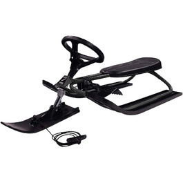Санки STIGA Snowracer Iconic для дітей від 5 років, сталевий каркас, гальмо, трос, до 80 кг, зимові, сірі/чорні