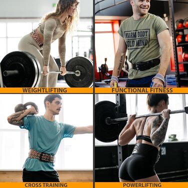 Преміум шкіряний пояс для важкої атлетики WARM BODY COLD MIND (10см) - для силових тренувань, кросфіту, бодібілдингу, фітнесу, пауерліфтингу. Підходить для жінок та чоловіків, чорний, XL