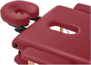 Складаний масажний стіл Physa Toulouse RED, червоний, переносний масажний стіл, масажна кушетка