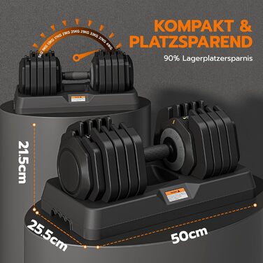 Набір гантелей Dripex: 11 кг, 24.5 кг, 41 кг. Регульовані диски, антиковзні ручки, підставка. Для фітнесу, окремо або пара. 41 кг x2 (10 рівнів налаштування)