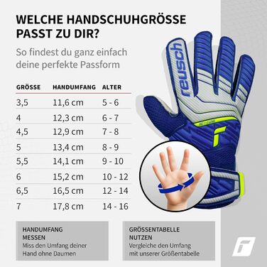 Воротарські рукавички Reusch Attrakt Solid Junior для дітей 5-16 років (Vapor Gray/Deep Blue 6)