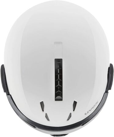 Лижний шолом uvex instinct visor з візором для жінок і чоловіків, біло-чорний матовий, розмір 56-58 см, індивідуальне регулювання