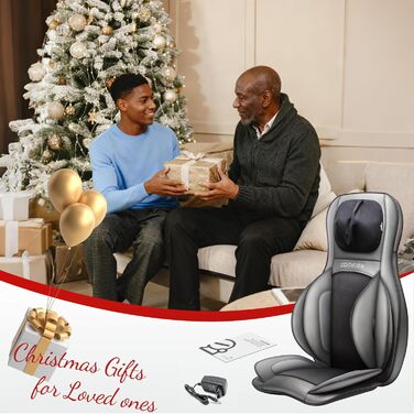 Масажний крісло-накидка Comfier Shiatsu з підігрівом та функцією компресії - 2D/3D-масаж, повна спинка, для жінок та чоловіків