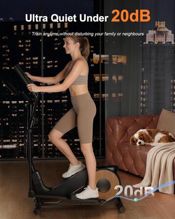 Еліптичний тренажер Aeriflo M100 для дому: маховик 8 кг, підтримка Kinomap, довжина кроку 42 см, пульсометр, магнітна система гальмування, до 150 кг