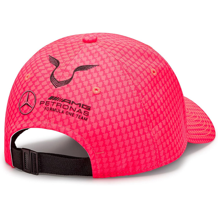 Кепка Mercedes AMG Petronas Formula One Team 2023 Lewis Hamilton Collection, неоново-рожева, універсальний розмір