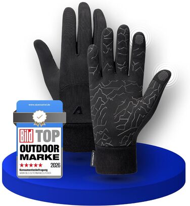 Велосипедні рукавички Alpensattel Premium 2.0 Thermo: водонепроникні, вітрозахисні, з антиковзким покриттям та підтримкою сенсорного екрану, розміри S-XXL