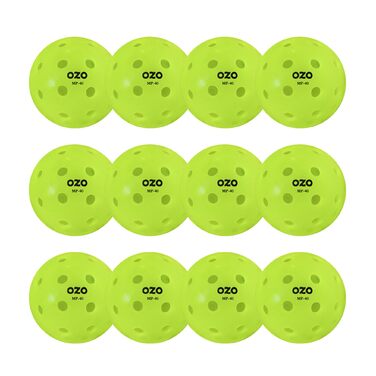 Набір для піклболу OZO: м'ячі з 40 отворами, червоні, для гри на відкритому повітрі (12 шт.)