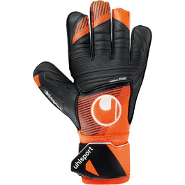 Воротарські рукавички Uhlsport Soft Resist+ для юніорів, унісекс, розмір 9, флуо-оранжеві/чорні/білі, для футболу