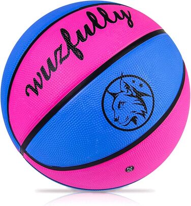 Баскетбольні м'ячі Wuzfully для дітей та дорослих для гри в приміщенні та на вулиці (3 шт., рожевий, блакитний)