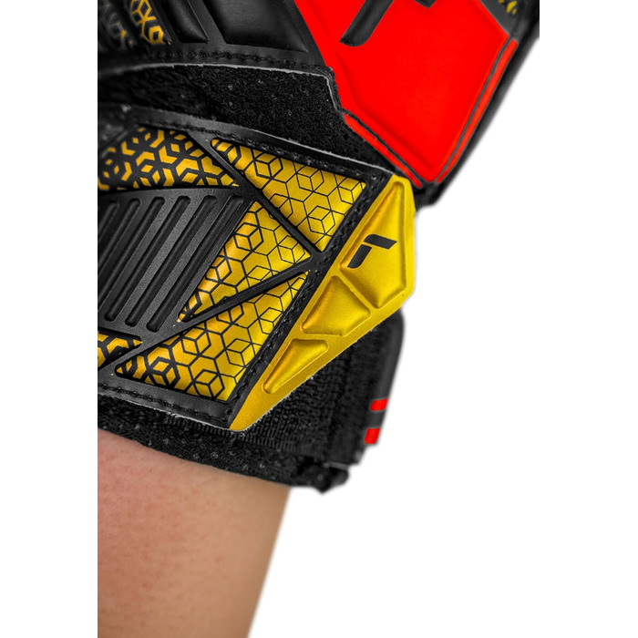 Воротарські рукавички Reusch Attrakt Solid Junior - дитячі, для футболу, чорно-золоті, розмір 7