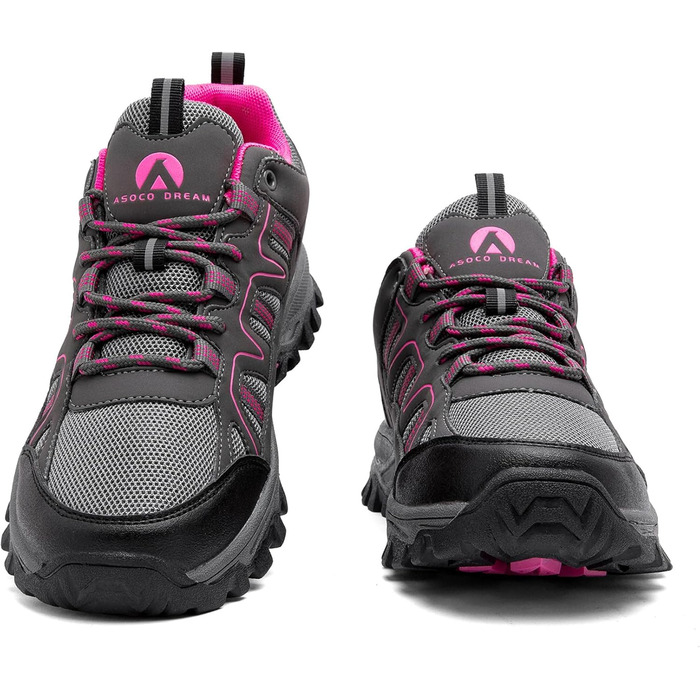 Туфлі для хайкінгу/трекінгу чоловічі та жіночі. Легкі, дихаючі туристичні черевики. Зелені (41 EU, Сірий, Рожевий)