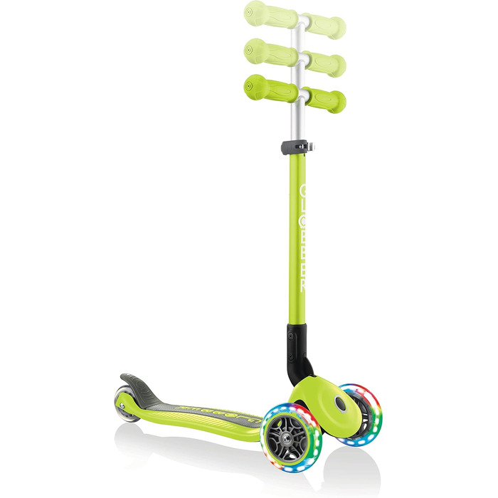 Дитячий самокат GLOBBER Primo Foldable Lights, 3-колісний, регульована висота, LED колеса, колеса 120/80 мм, підшипники ABEC 5