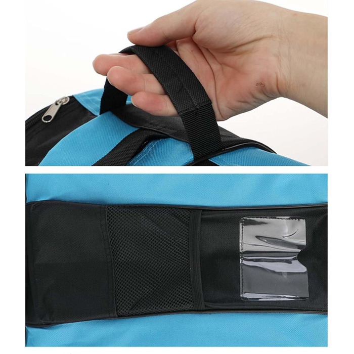 Сумка для ковзанів Baoblaze з регульованим плечовим ременем, дихаюча сумка для зберігання ковзанів, роликів, квадів (блакитна)