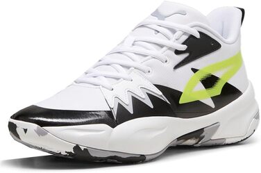 Баскетбольні кросівки Puma Genetics для чоловіків, білий-електрик лайм, 43-44 EU