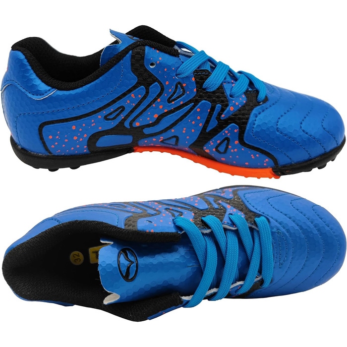 Дитячі футбольні бутси для тренувань на твердих поверхнях. Легкі футбольні кросівки для хлопчиків та дівчаток, розмір 30-40 EU, блакитні
