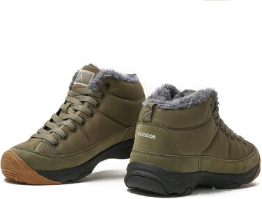 Зимові черевики Azooken для чоловіків та жінок, теплі трекінгові черевики для походів, водонепроникні зимові черевики, розміри 36-48 (41 EU, Army Grün)