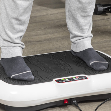 Тренажер HOMCOM Vibration Plate з 2 фітнес-гумками, 99 рівнями вібрації до 120 кг, для ефективного тренування всього тіла 200 Вт