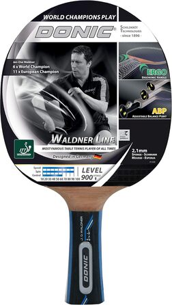 Ракетка для настільного тенісу Donic-Schildkröt Waldner 900, ABP-ручка, губка 2,1 мм, ITTF Alpha Slick, універсальна