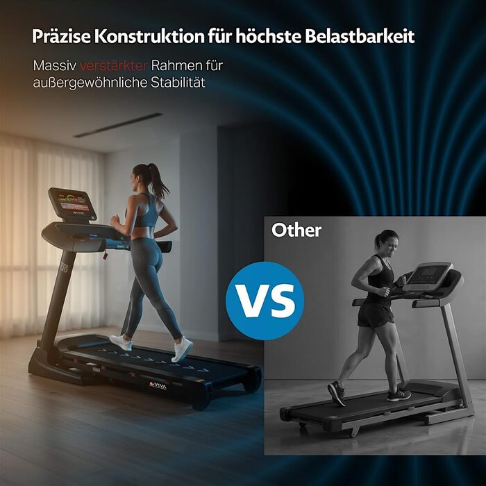 Бігова доріжка AsVIVA T20 Pro для дому: складана, швидкість до 18 км/год, нахил 20%, амортизація, макс. вага 150 кг, тренажер для кардіо та витривалості