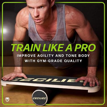 Балансборд для тренувань, балансу та стабільності: дерев'яний балансборд з роликом для спорту та фітнесу