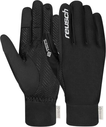 Чоловічі вітрозахисні рукавички Reusch Karayel Touch-tec, чорні-сріблясті, розмір 8.5, універсальні