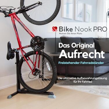 Підставка для велосипеда вертикальна, підлогова, для гаража та дому, компактна, Bike Nook