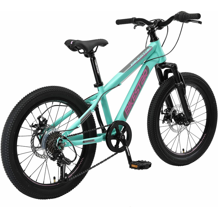 Дитячий гірський велосипед BIKESTAR 20 дюймів, 7 швидкостей Shimano, дискові гальма, для дітей від 6 років