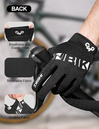 Велосипедні рукавички INBIKE MTB з антиковзким силіконом. Дихаючі рукавички для гірського велосипеда, даунхілу та інших видів спорту. Розмір L