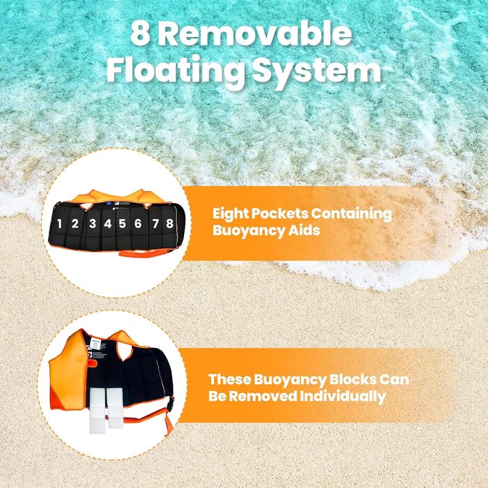 Спасальний жилет для плавання Kinder Mädchen Junge, для дітей 1-6 років, помаранчевий