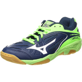 Дитячі спортивні кросівки Mizuno Lightning Star Z2 для залу, розмір 42 2/3 (34 EU), блакитний, білий, зелений