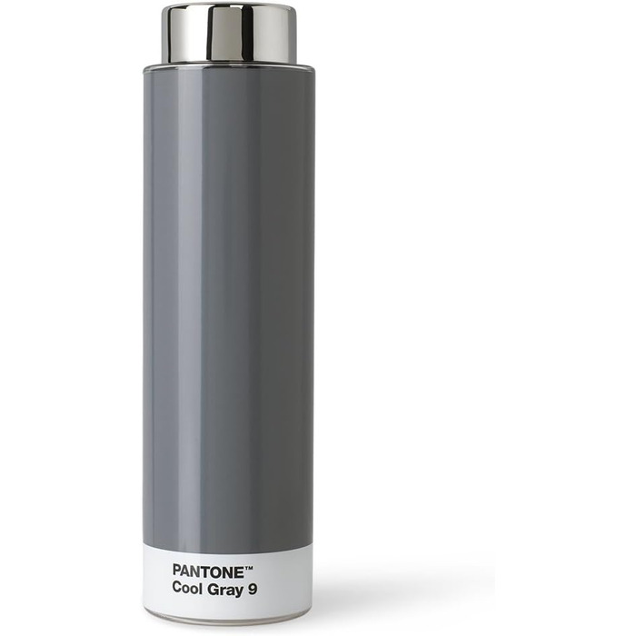 Пляшка для води Pantone з тритану та нержавіючої сталі Cool Gray 9, 620 мл